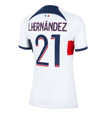 Paris Saint-Germain Lucas Hernandez #21 Replika Udebanetrøje Dame 2023-24 Kortærmet